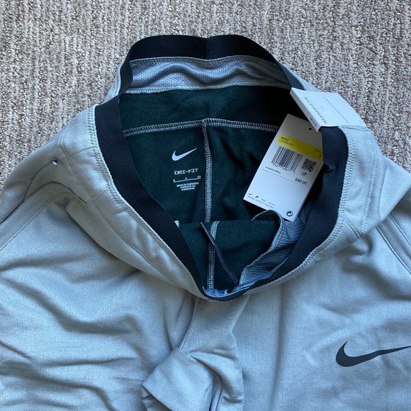 New Men's Small Nike Pro Dri Fit Fleece Joggers Tapered Sweatpants Gray - Picture 2 of 6